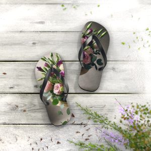Floral Flip Flops, Summer Essentials, Beachwear, Garden Party Footwear, Vacation Gifts, Cute Sandals with Flower Design