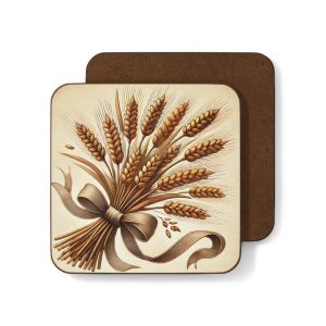 Rustic Wheat Coaster Set | Farmhouse Decor, Kitchen Accessories, Housewarming Gift, Eco-Friendly Coasters, Table Decor