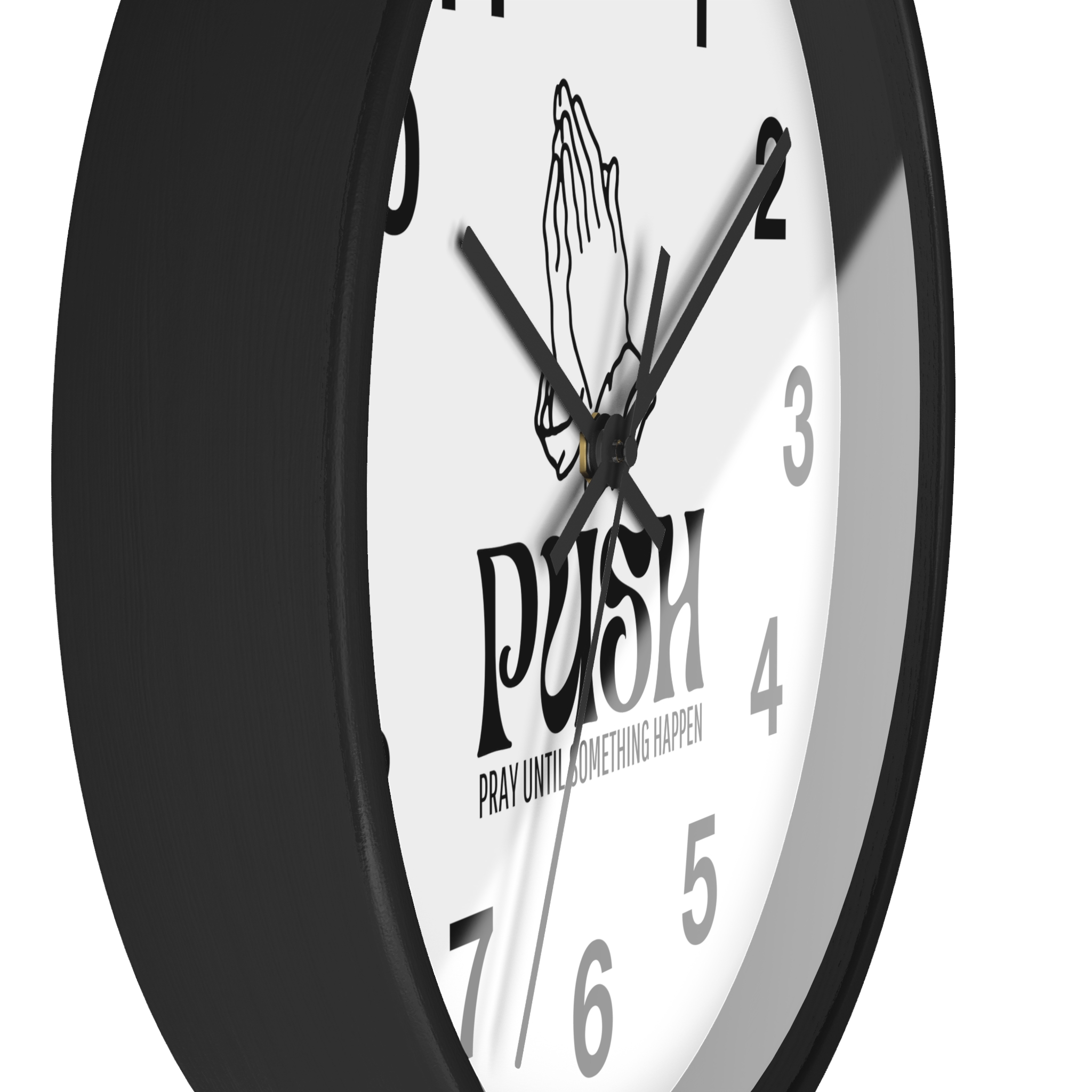 Inspirational Wall Clock with 'PUSH' Design - Motivational Home Decor, Spiritual Gift, Modern Wall Art, Faith-Based Decor, Office Gift - Image 3