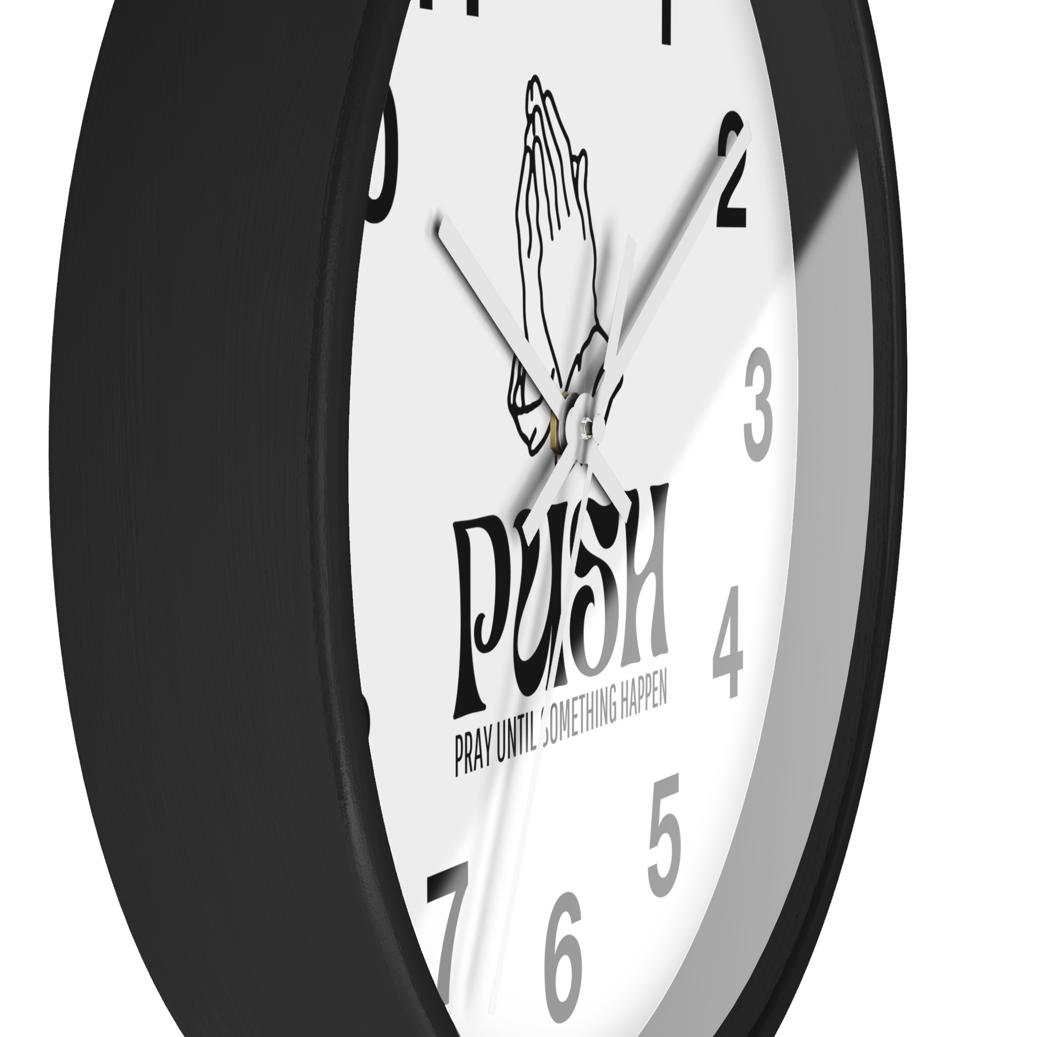Inspirational Wall Clock with 'PUSH' Design - Motivational Home Decor, Spiritual Gift, Modern Wall Art, Faith-Based Decor, Office Gift - Image 5