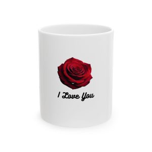 Romantic Rose Ceramic Mug - I Love You - Perfect Gift for Loved Ones